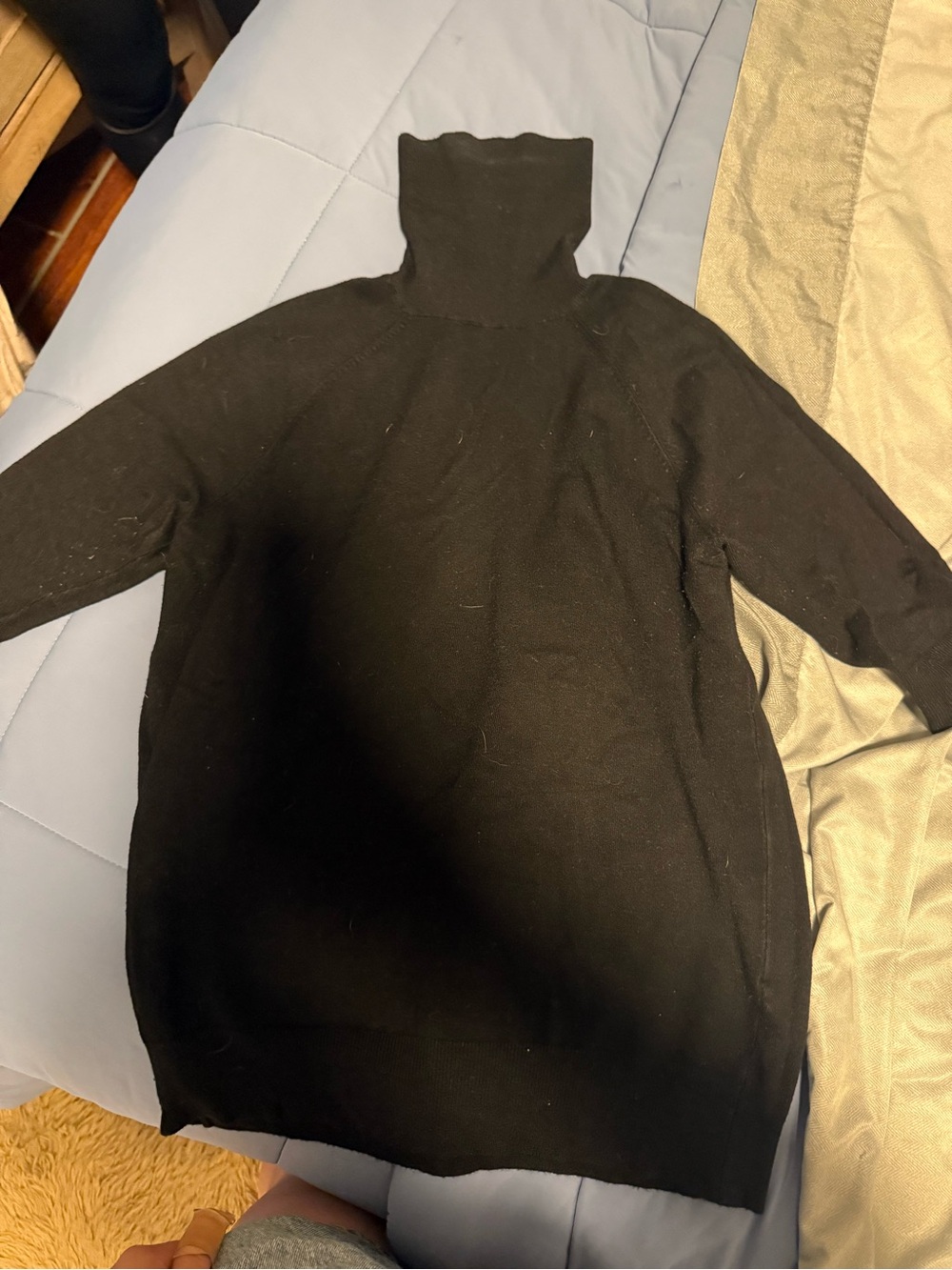 Zara Black Turtleneck Knit Sweater